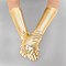 Trendy Shiny metallic elbow length gloves