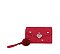 Heart Flap Pompom Tri-fold Wallet Wristlet