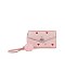 Heart Flap Pompom Tri-fold Wallet Wristlet