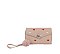 Heart Flap Pompom Tri-fold Wallet Wristlet