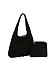 Faux Suede 2-in-1 Shoulder Bag