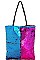 SOFT COLOR CHANGING SEQUIN TOTE BAG