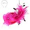 LARGE BOW FEATHERED Disc Pillbox DECORATIVE HEADPIECE