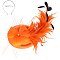 LARGE BOW FEATHERED Disc Pillbox DECORATIVE HEADPIECE