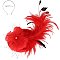 LARGE BOW FEATHERED Disc Pillbox DECORATIVE HEADPIECE