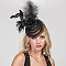 VINTAGE FLORAL FEATHERED SHEER MESH FASCINATOR