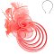 VINTAGE FLORAL FEATHERED SHEER MESH FASCINATOR