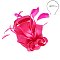 SINAMAY CAP Fascinator - LOOPY Ribbon and FEATHER Accented