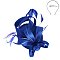 SINAMAY CAP Fascinator - LOOPY Ribbon and FEATHER Accented