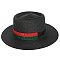 Flat Top Fedora Straw Hat with Crystal Strip