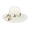 Trendy Ivory Large Summer Hat With Bow Tie SLHTP757