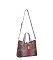 Tie-dyed 3in1 Crocodile Skin Large Push Lock Satchel Bag