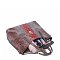 Tie-dyed 3in1 Crocodile Skin Large Push Lock Satchel Bag