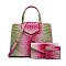 Tie-dyed 3in1 Crocodile Skin Large Satchel Bag