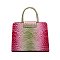 Tie-dyed 3in1 Crocodile Skin Large Satchel Bag