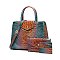 Tie-dyed 3in1 Crocodile Skin Large Satchel Bag