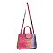 Tie-dyed 3in1 Crocodile Skin Large Satchel Bag