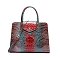 Tie-dyed 3in1 Crocodile Skin Large Satchel Bag