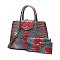 Tie-dyed 3in1 Crocodile Skin Large Satchel Bag