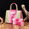 Tie-dyed 3in1 Crocodile Skin Large Satchel Bag