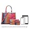 Tie-dyed 3in1 Crocodile Skin Large Tote Bag