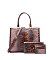 Tie-dyed 3in1 Crocodile Skin Large Tote Bag