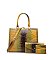 Tie-dyed 3in1 Crocodile Skin Large Tote Bag