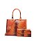 Tie-dyed 3in1 Crocodile Skin Large Tote Bag