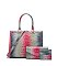 Tie-dyed 3in1 Crocodile Skin Large Tote Bag