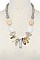 FASHIONABLE BIG BOLD GEMSTONES STATEMENT NECKLACE JYN6523