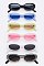 Pack of 12 SKINNY OVAL RETRO FASHION SUNGLASSES SET