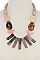 FASHIONABLE BIG BOLD GEMSTONES STATEMENT NECKLACE JYN6523