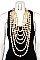 FAUX PEARL MULTI ROW NECKLACE SET