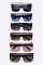 Pack of 12 Oversize Shield Sunglasses with Metal Emblem