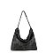 Denim Large Hobo Tote Bag With Chain Detail Strap