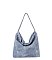 Denim Large Hobo Tote Bag With Chain Detail Strap