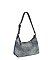 Rhinestone Studded Denim Hobo Shoulder Bag