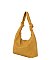 Knotted Handle Detail Hobo Shoulder Handbag