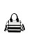 Stripe Canvas Tote Satchel