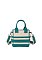 Stripe Canvas Tote Satchel