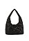 Soft Puffy Woven Shoulder Bag Hobo