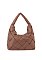 Soft Puffy Woven Shoulder Bag Hobo