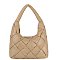 Soft Puffy Woven Shoulder Bag Hobo