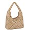 Soft Puffy Woven Shoulder Bag Hobo