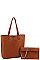 2IN1 TWO COLOR REVERSIBLE TOTE AND CLUTCH SET