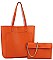 2IN1 TWO COLOR REVERSIBLE TOTE AND CLUTCH SET