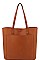 2IN1 TWO COLOR REVERSIBLE TOTE AND CLUTCH SET