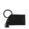 Fashion Cuff Handle Tassel Wristlet Clutch