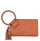 Fashion Cuff Handle Tassel Wristlet Clutch