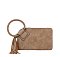 Fashion Cuff Handle Tassel Wristlet Clutch